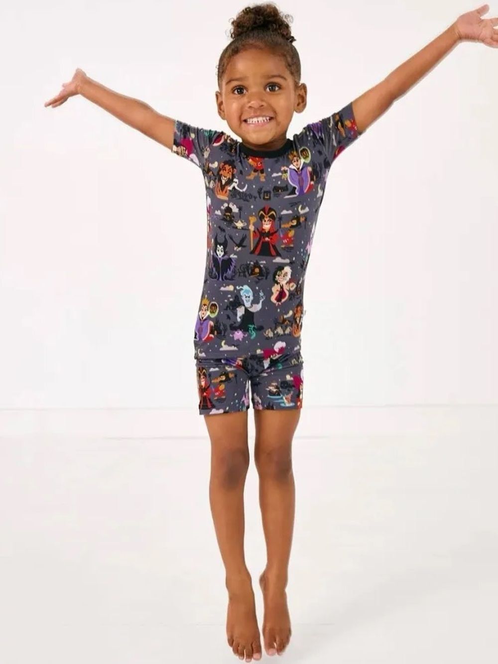 Little Sleepies Bamboo Disney Villians Pajama Set Size 3T Short Sleeves Shorts
